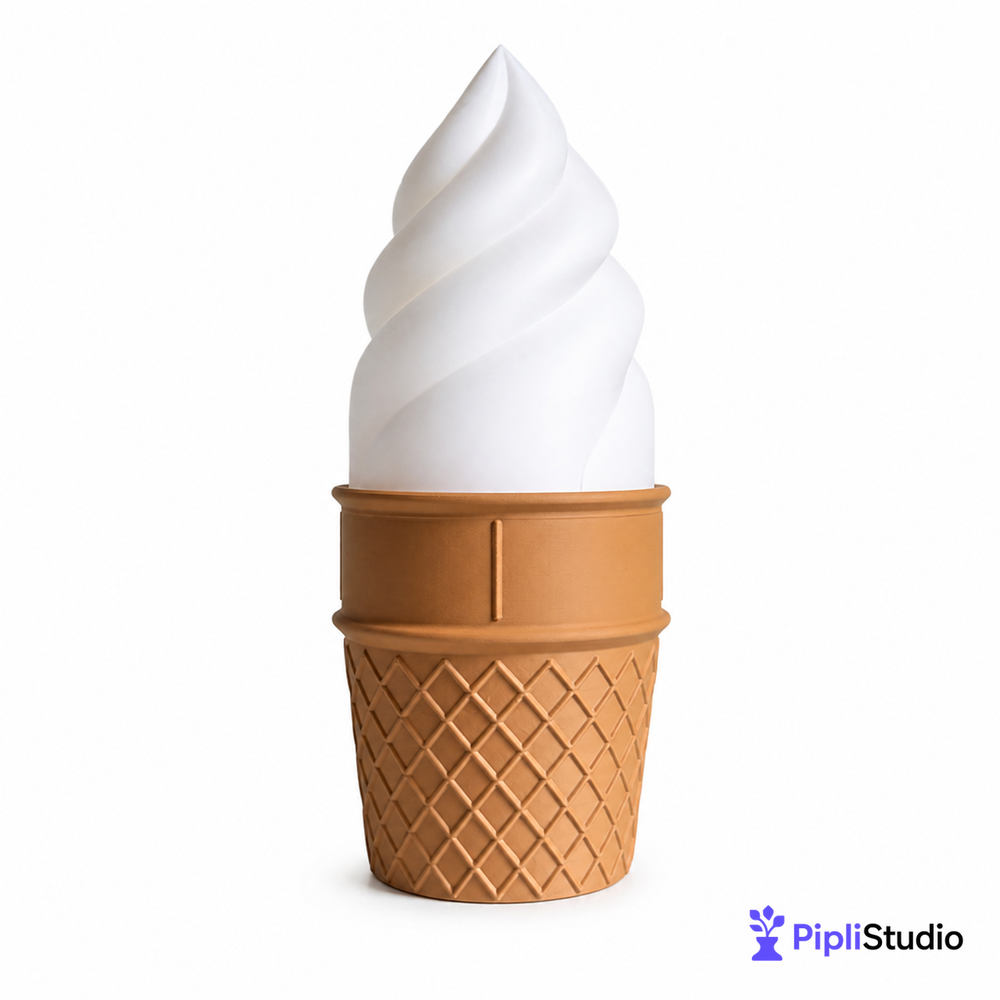 Gelato Ice Cream Cone Desk Lamp for Cozy Ambient Light
