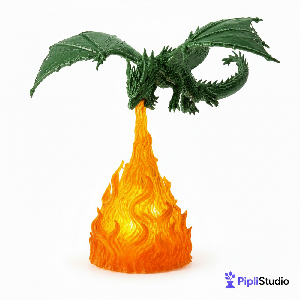 GOT Themed Dragon Flame LED Lamp – Cinematic Fantasy Glow