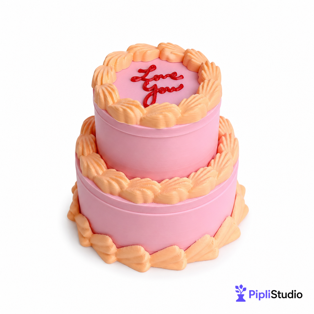 Retro Cake Jewelry Box with Hidden Storage
