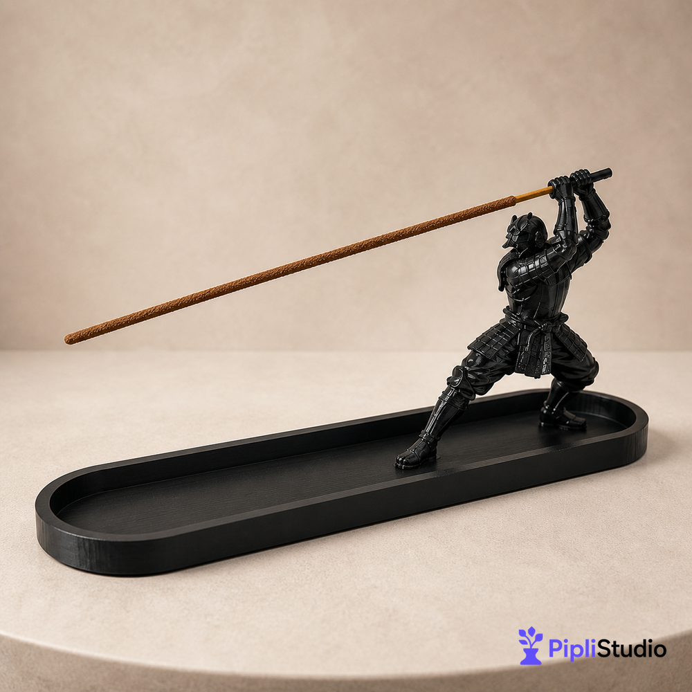 Katana Warrior Incense Holder with Ash Catcher