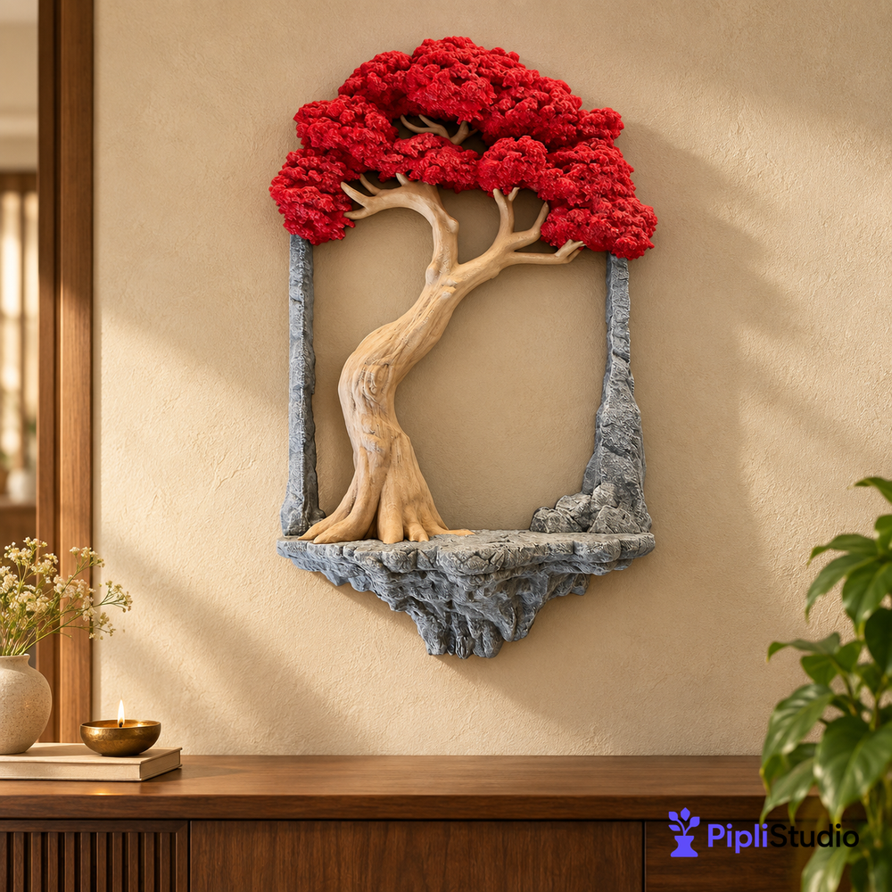 Old Tree Wall Decor Picture Frame (With One Miniature Toy)