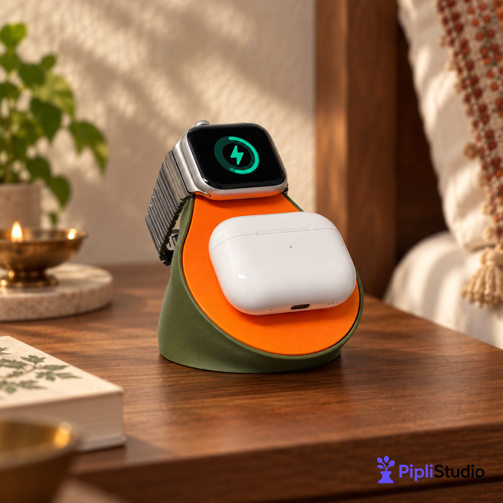 Papaya iWatch & AirPods Charging Dock