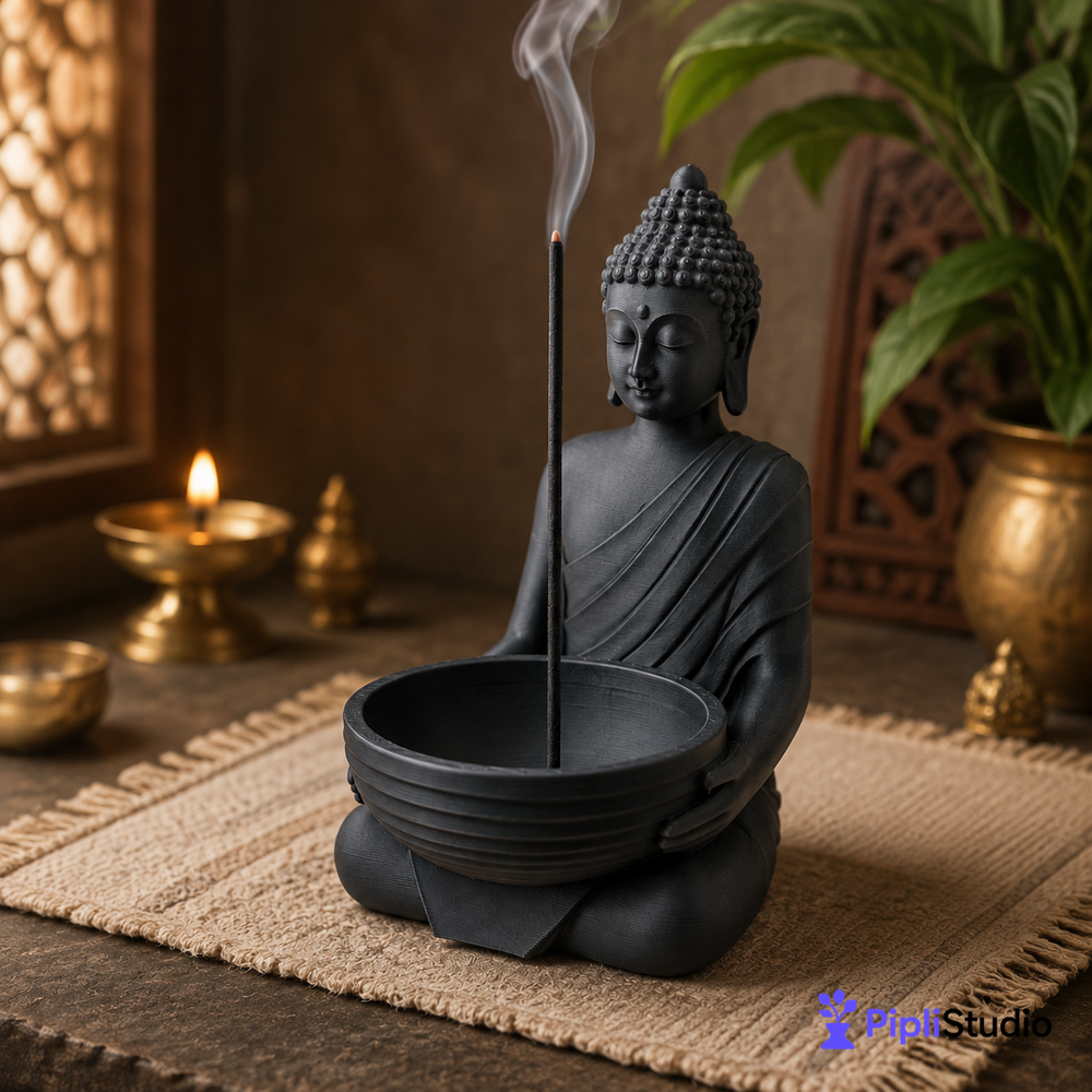 Buddha Incense Holder for Calming Spaces (Single Colour)
