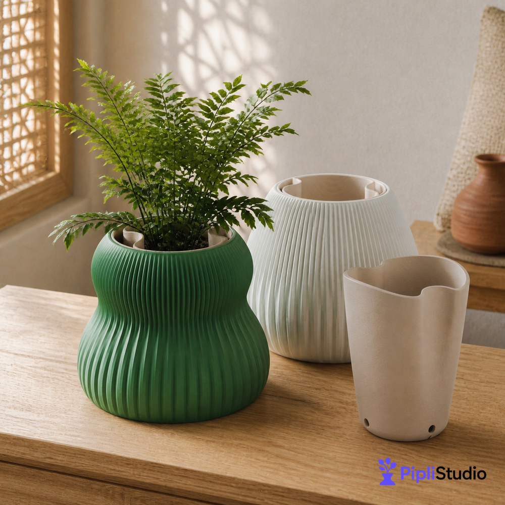 Modular Self-Watering Planter Set | Easy Plant Care (Pack of 2)