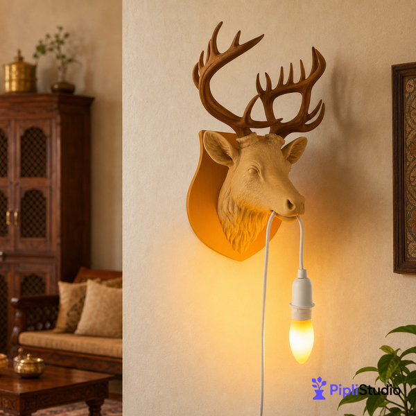 Stag Red Deer Wall Lamp for Cozy Rustic Decor