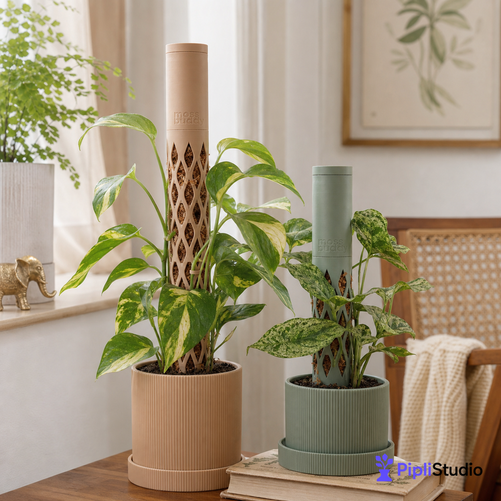 Modular Self-Watering Moss Pole for Climbers