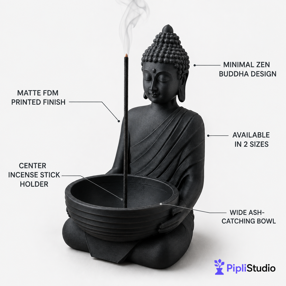 Buddha Incense Holder for Calming Spaces (Single Colour)