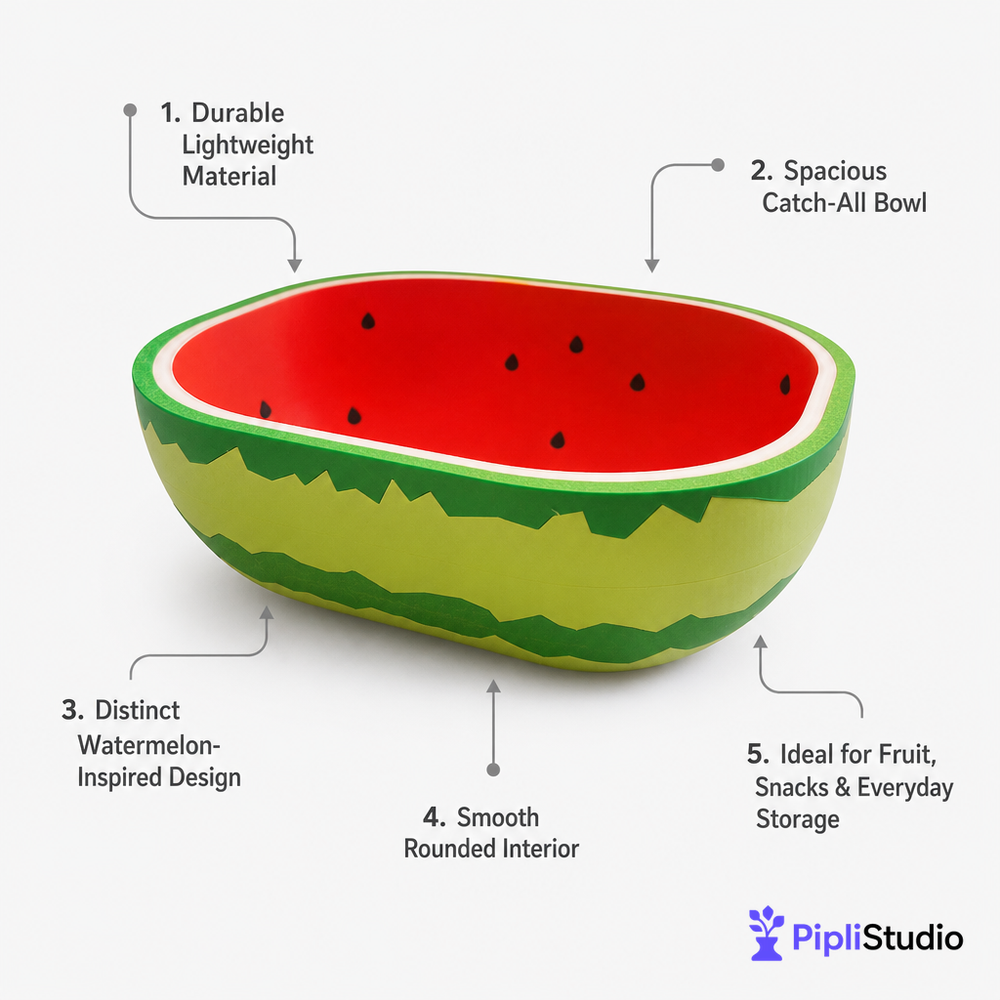 Watermelon Bowl - Fruit, Vegetable Storage Container & Organizer