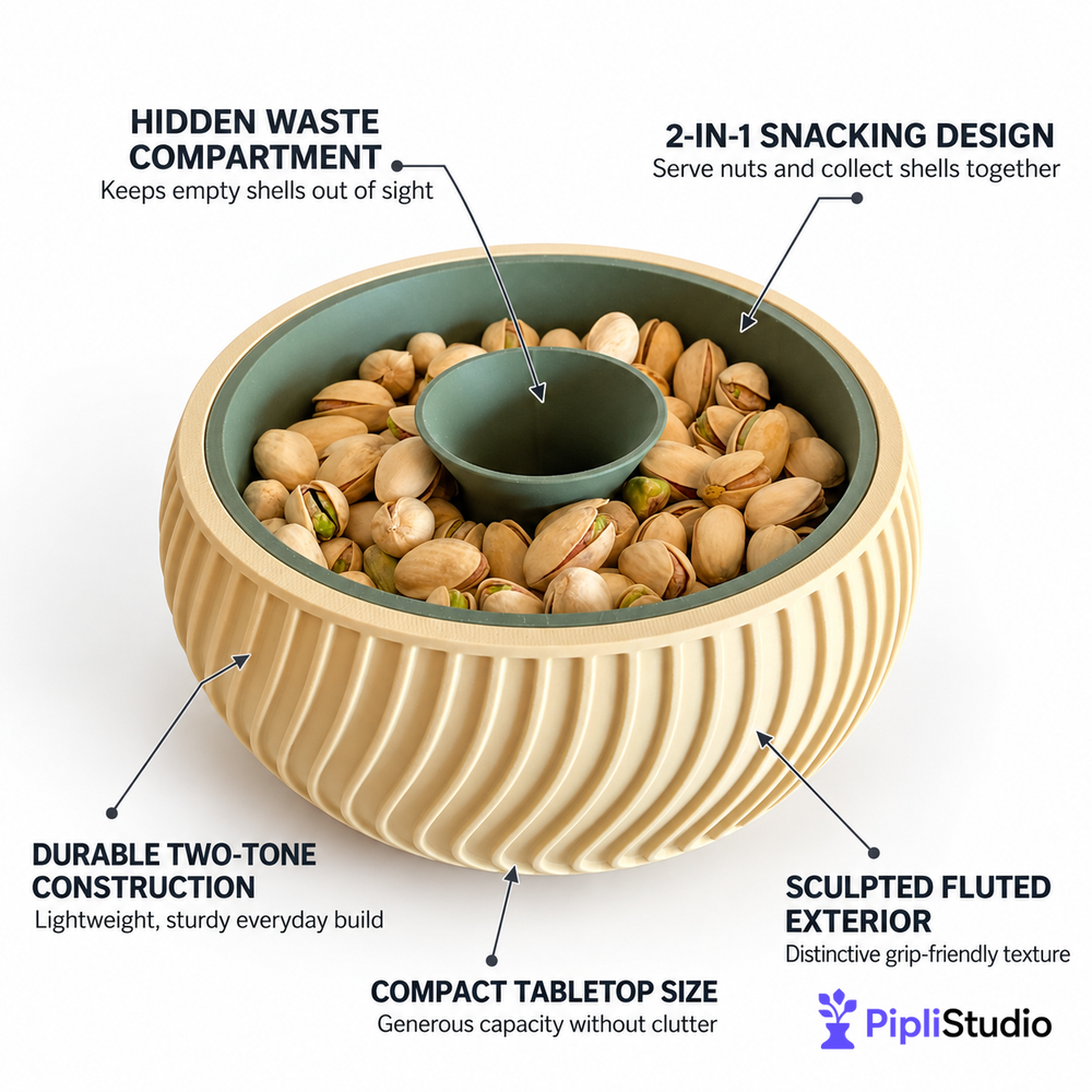 Pistachio Bowl with Hidden Waste Compartment (Pista Bowl)