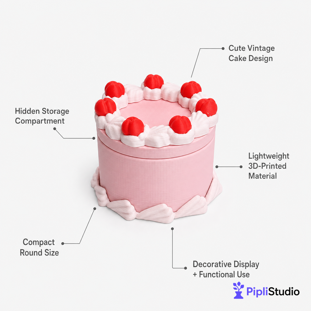 Round Cake Container - Jewelry Box