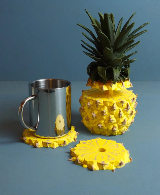 Pineapple Coaster Set (8 Pcs In One Set)