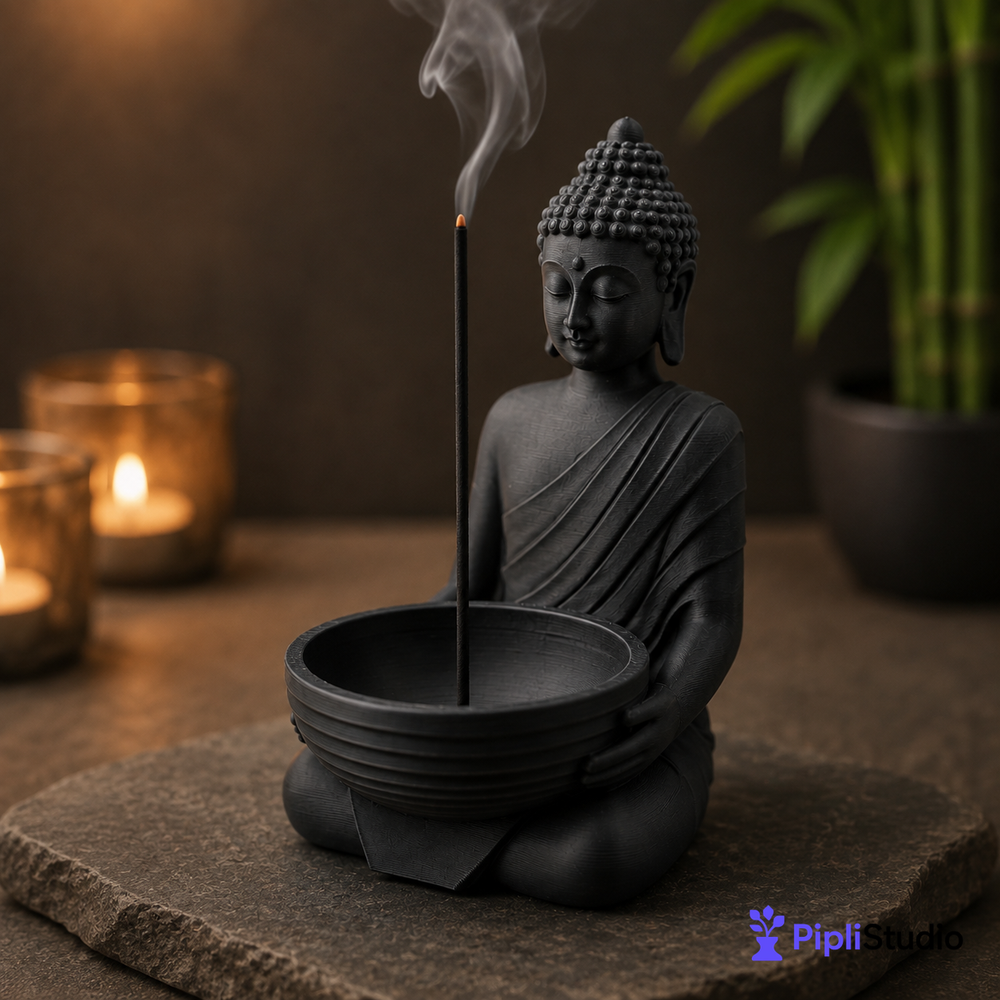 Buddha Incense Holder for Calming Spaces (Single Colour)