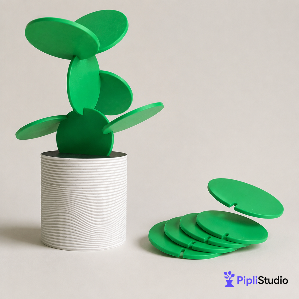Cactus Coaster Vase – Stylish Space-Saving Decor