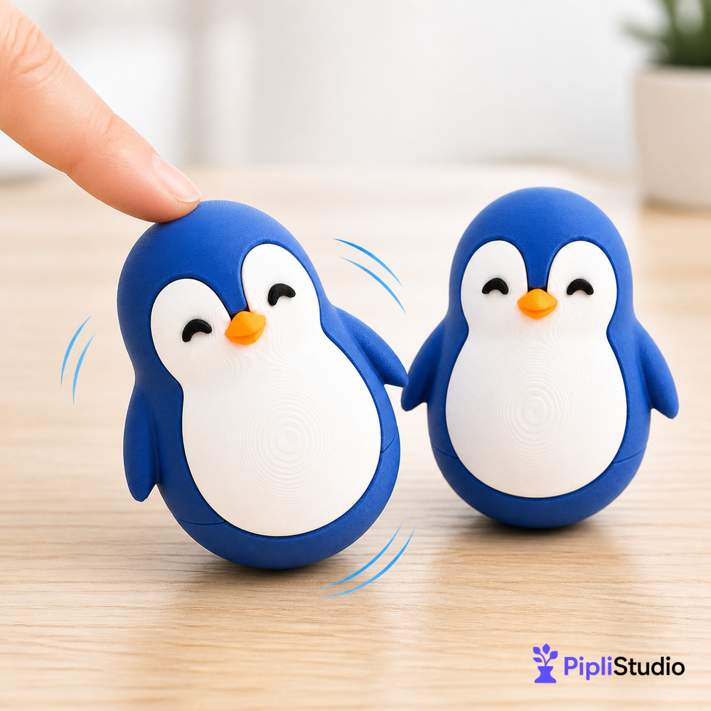 Wobble Penguin Toy – Self-Righting Desk Decor (Pack of 2)