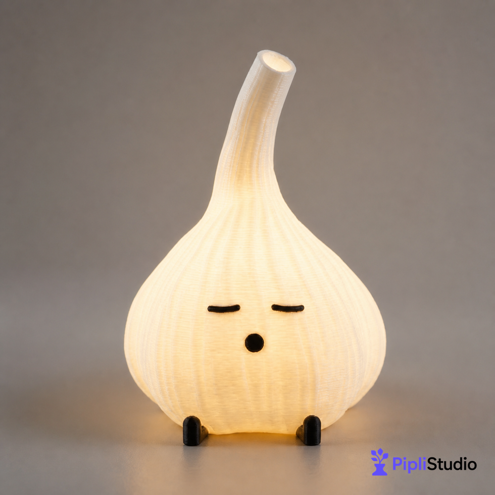 Garlic Night Light Lamp - Cute Cozy Glow (14cmx10cm)