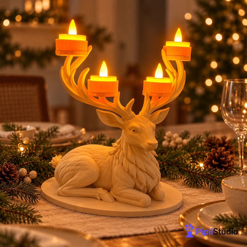 Deer Led Tealight Holder