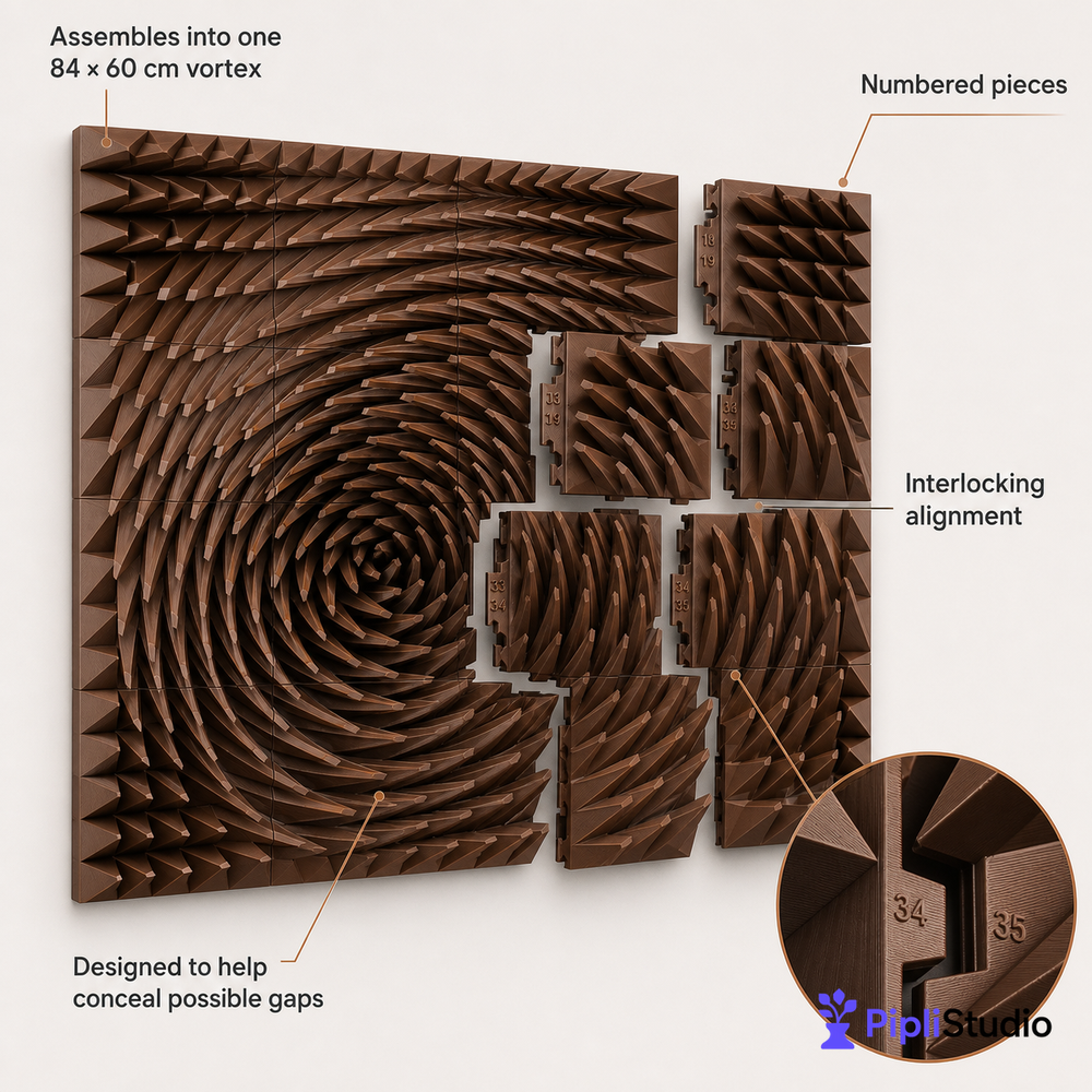 Copper Spiral 3D Wall Art – Bold Modern Statement