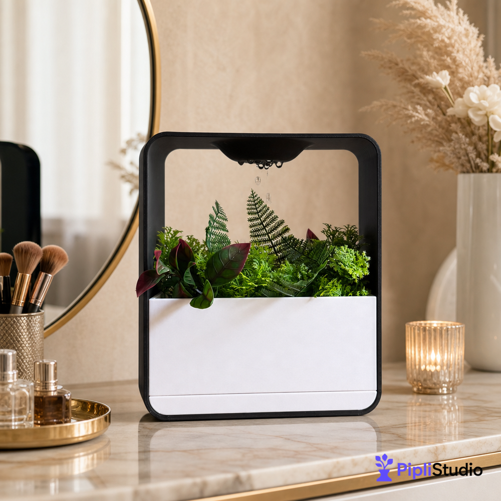Cloud XL Self-Watering Desk Planter Vase with Drip Tray