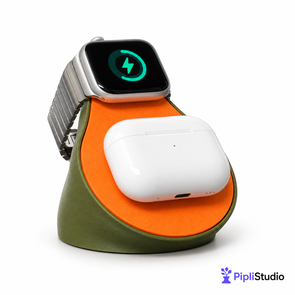Papaya iWatch & AirPods Charging Dock