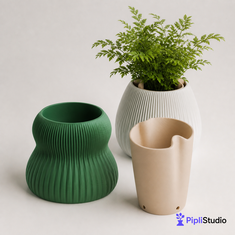 Modular Self-Watering Planter Set | Easy Plant Care (Pack of 2)