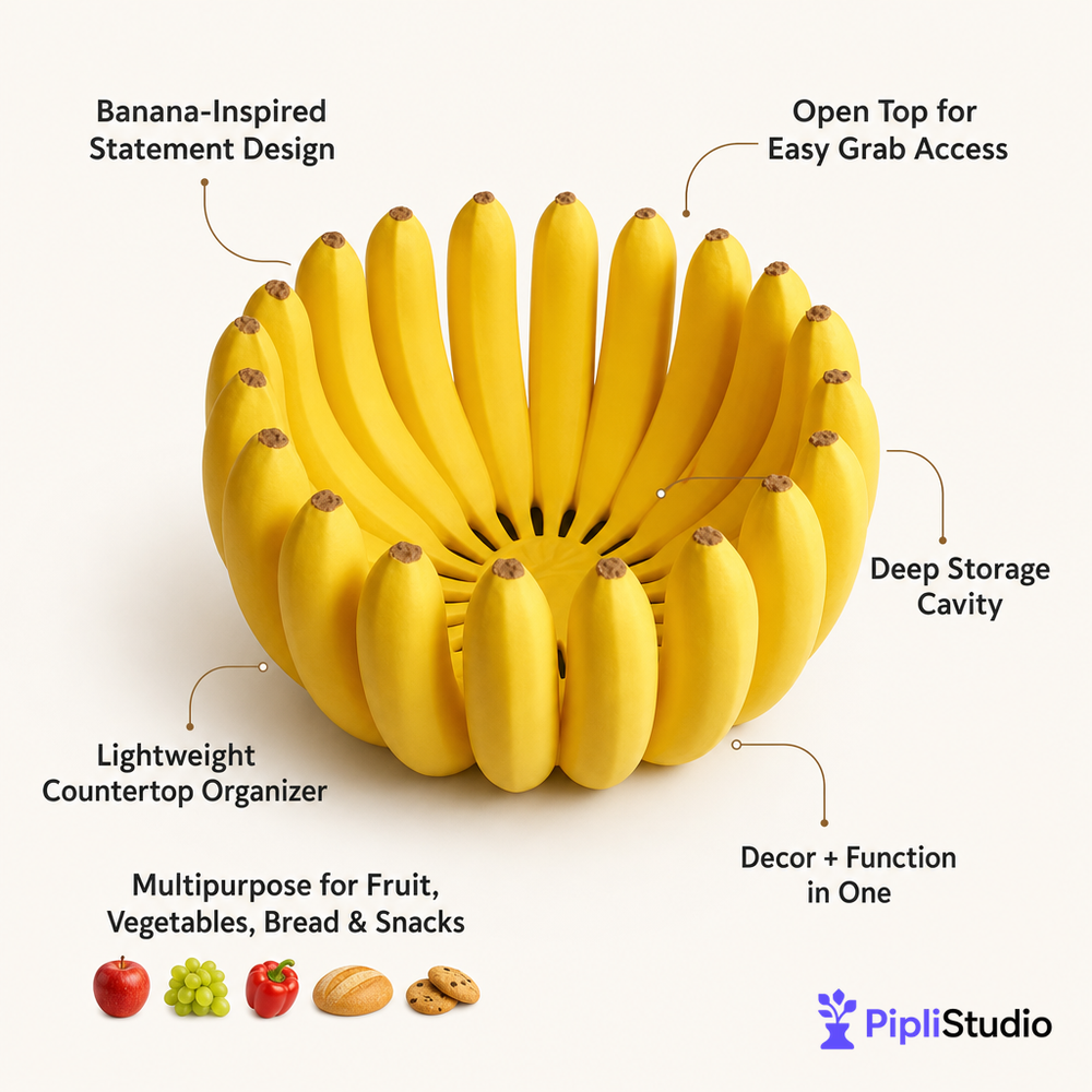 Banana Bowl β Fruit, Vegetable Storage Container & Organizer
