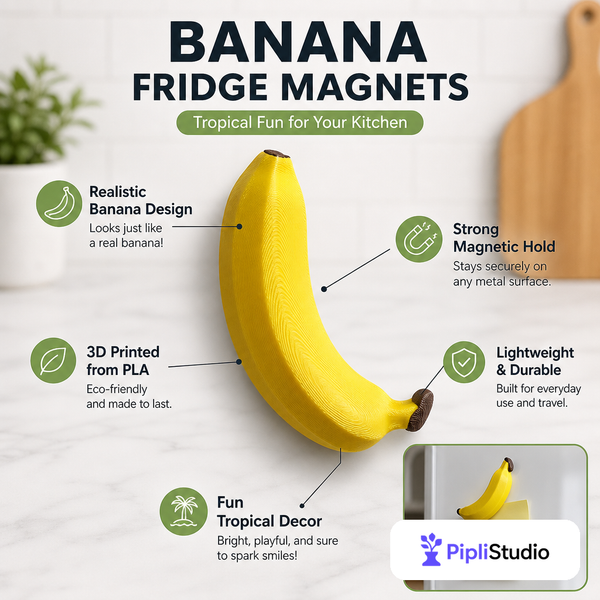 Banana Fridge Magnets – Fun Kitchen & Home Decor
