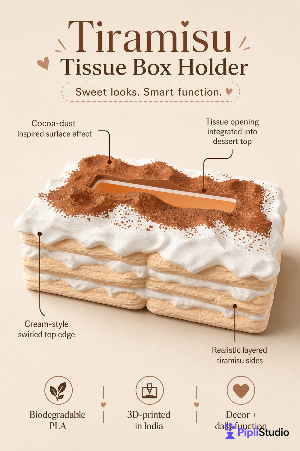 Tiramisu Tissue Box Holder