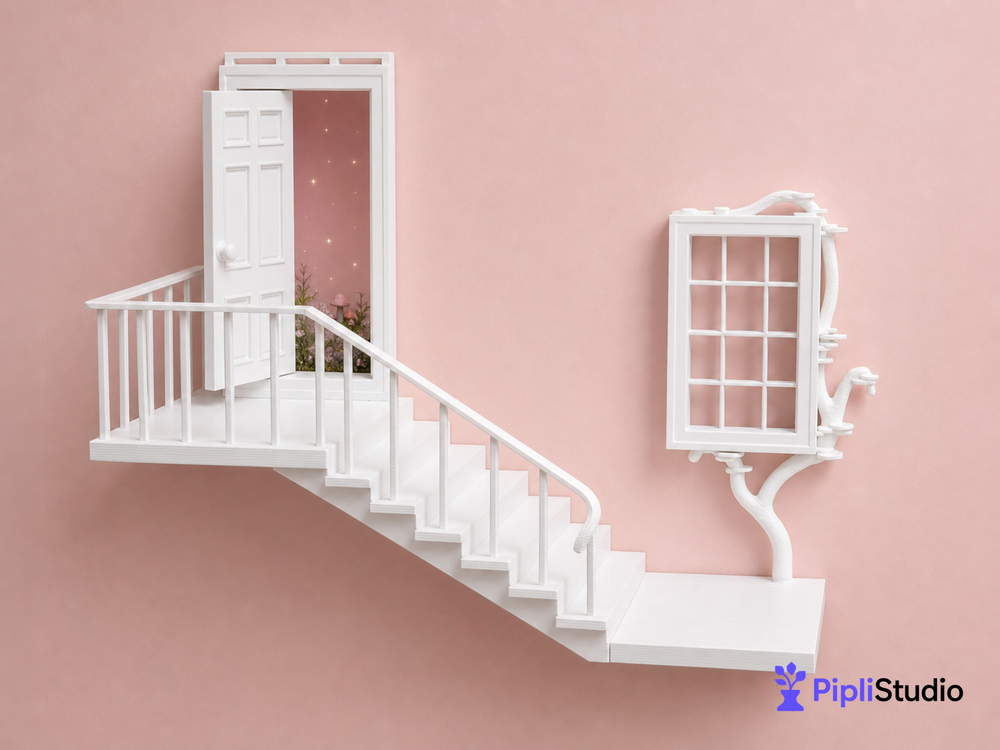 Enchanted Fairy Door Wall Shelf Decor