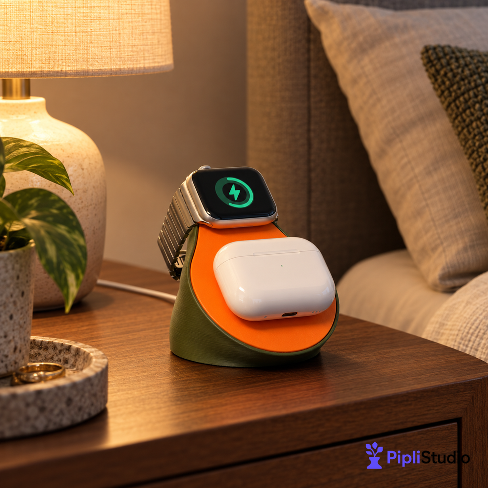 Papaya iWatch & AirPods Charging Dock