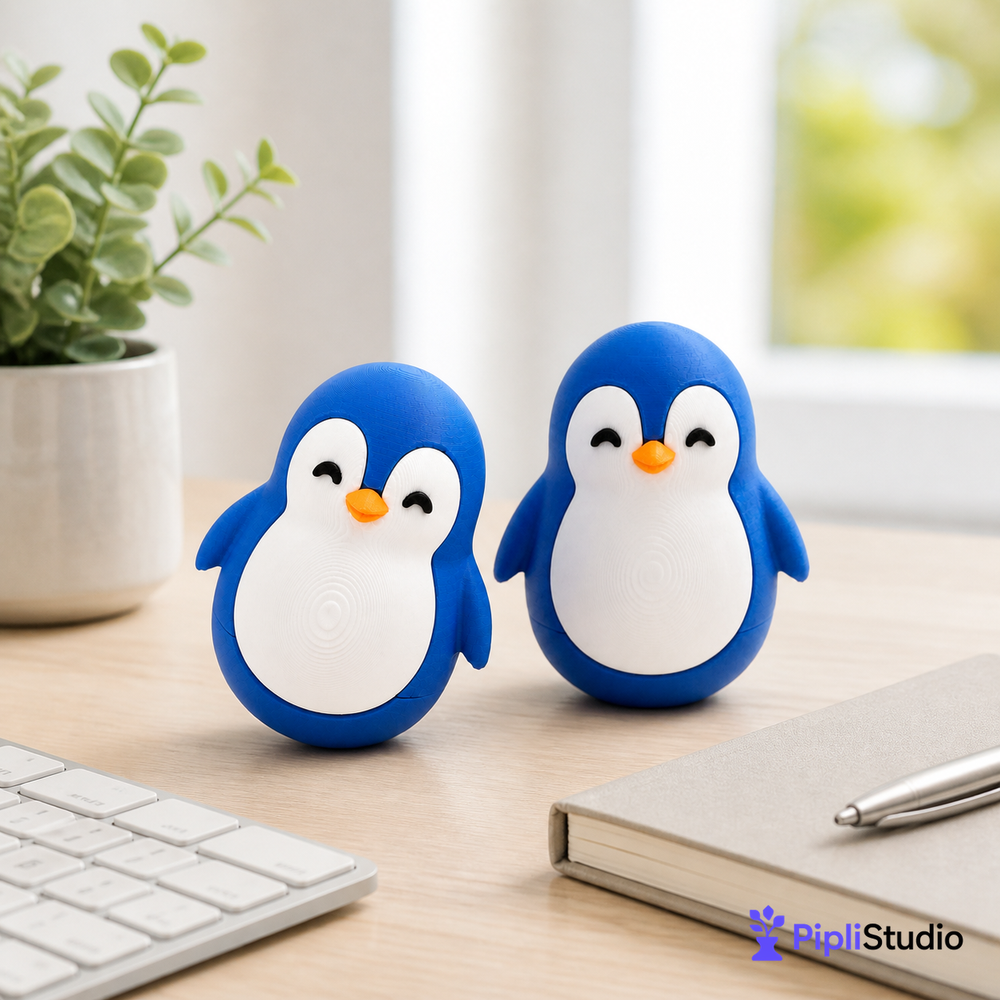 Wobble Penguin Toy – Self-Righting Desk Decor (Pack of 2)