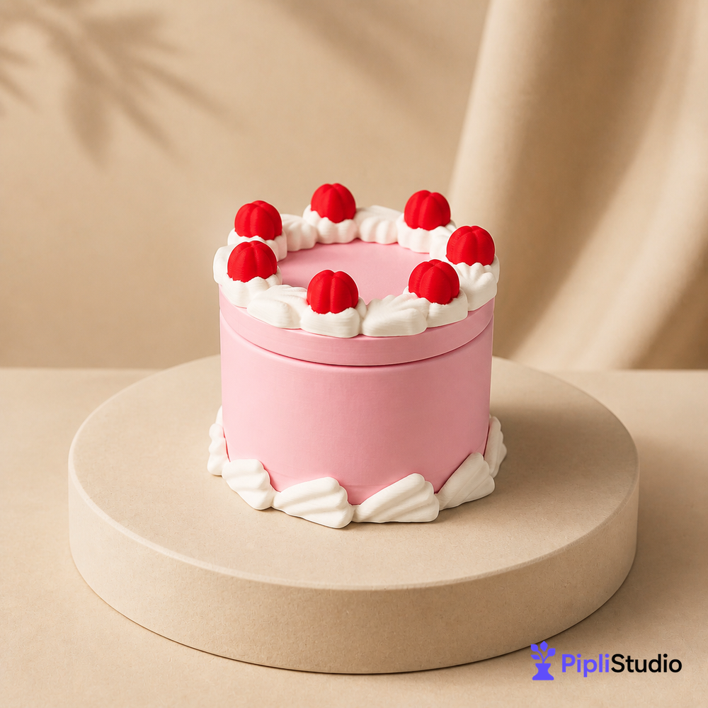 Round Cake Container - Jewelry Box
