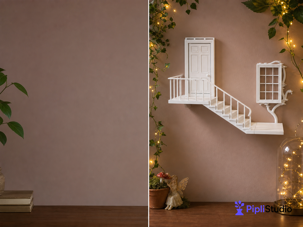 Enchanted Fairy Door Wall Shelf Decor