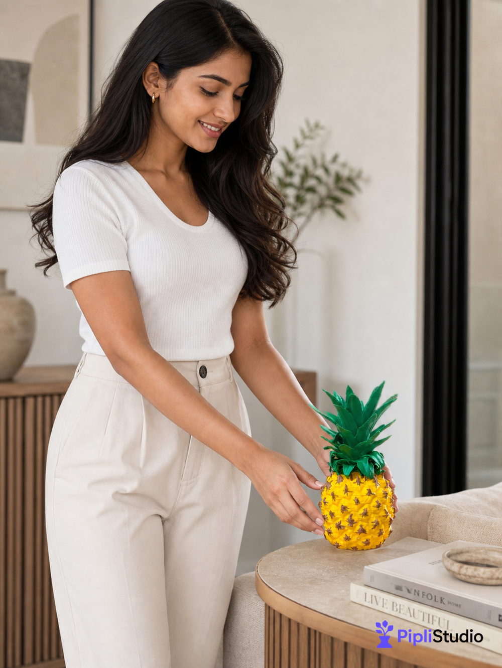 Pineapple Coaster Set (8 Pcs In One Set)