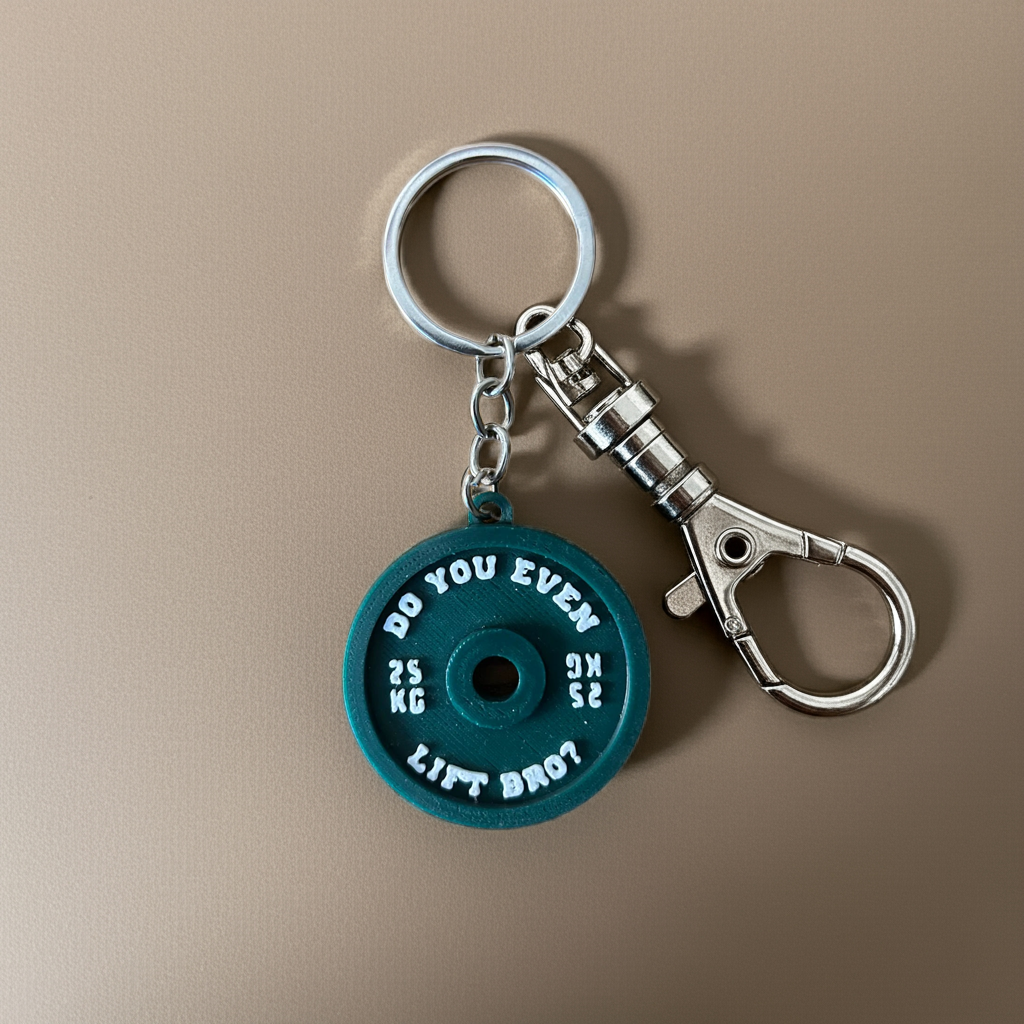 “Do You Even Lift Bro?” – Weight Plate Gym Keychain for Fitness Lovers (Pack of 2)