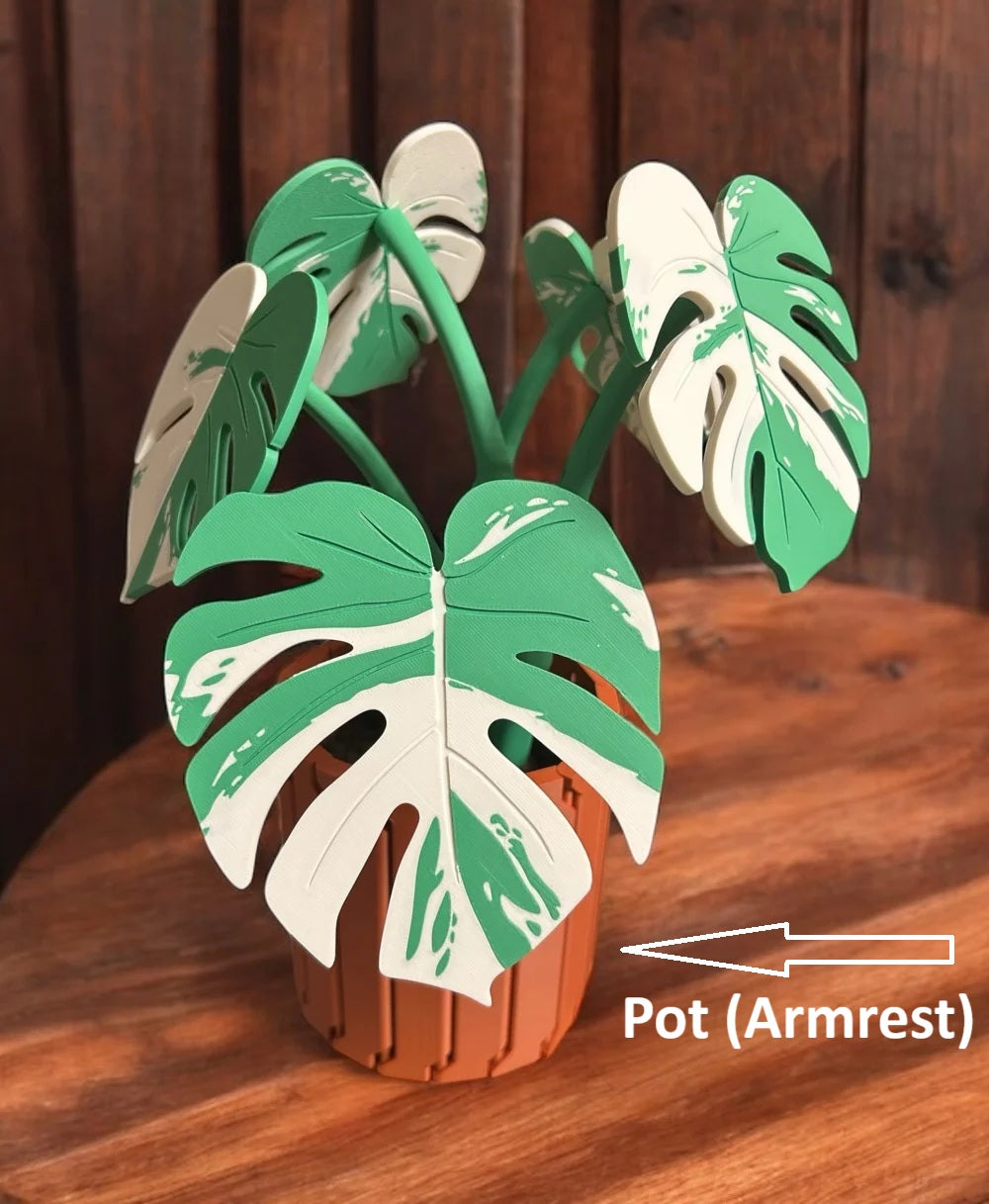 Leafix Monstera Coaster Set With Magnetic Leaves & Pot