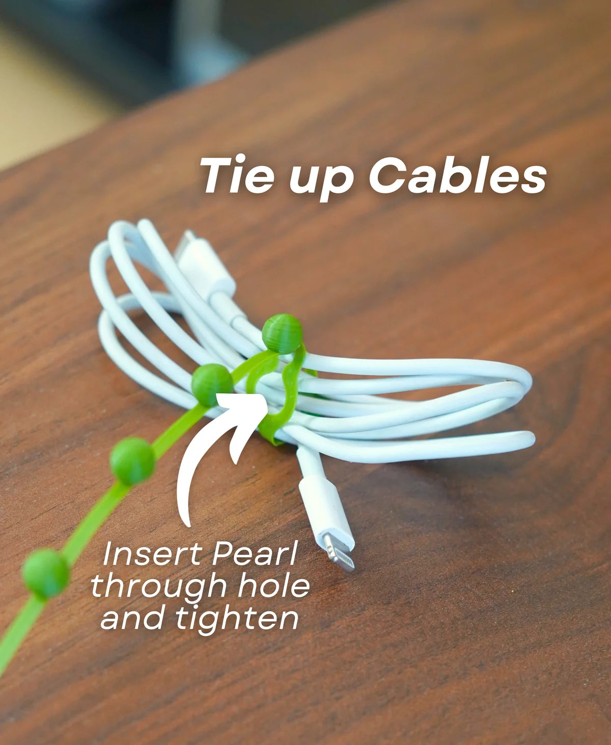 String of Pearls Cable Organizer - Cable Ties - Zip Tie (Plant With Pot)