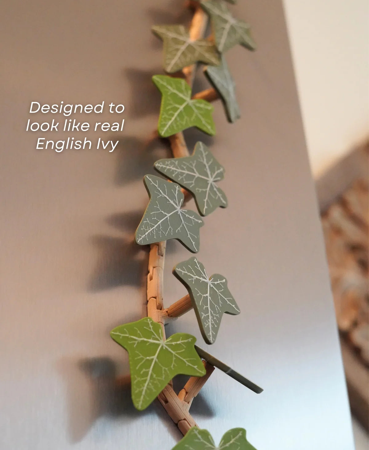 MagLeaf Magnetic Vine With Articulating Stems, Fridge Magnet (Morning Glory & Ivy Leaf)