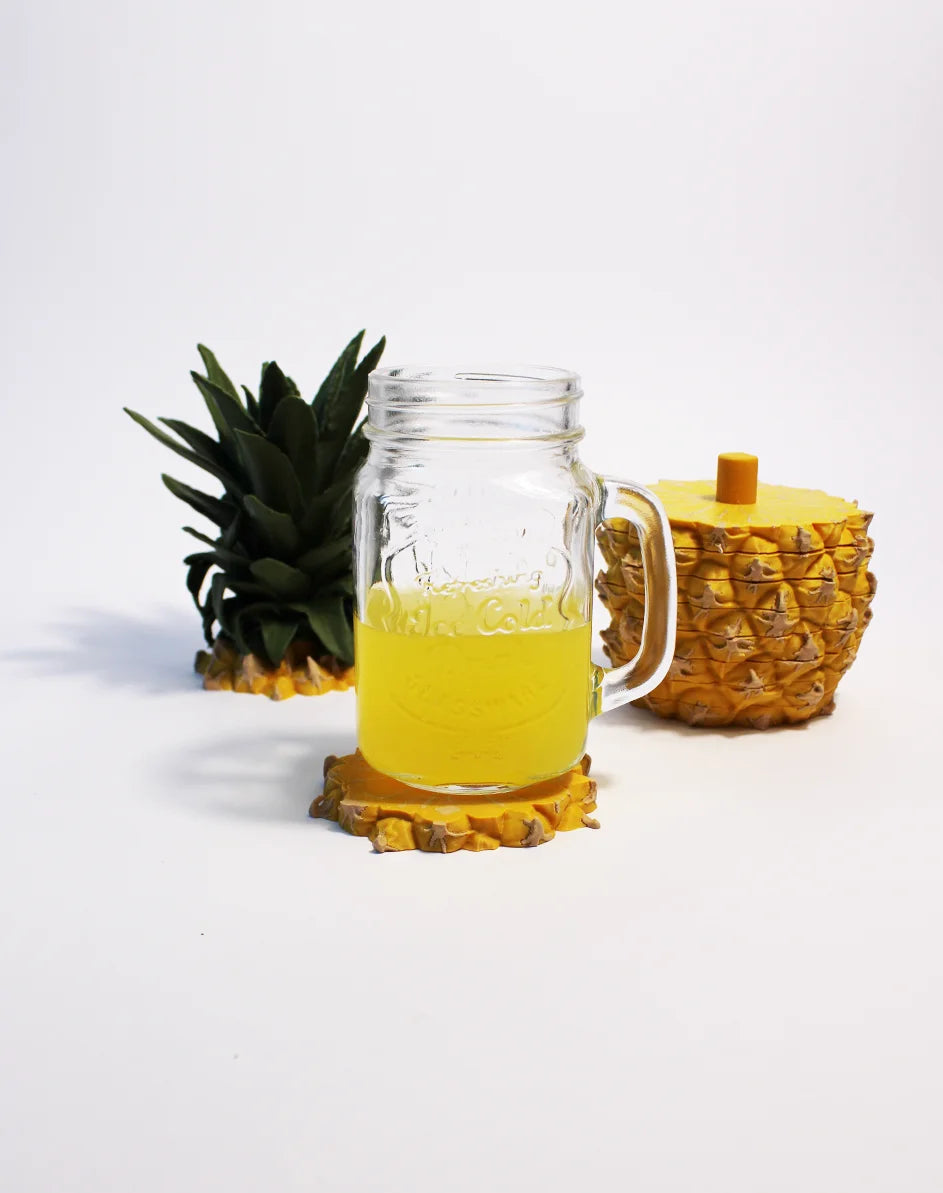 Pineapple Coaster Set (8 Pcs In One Set)