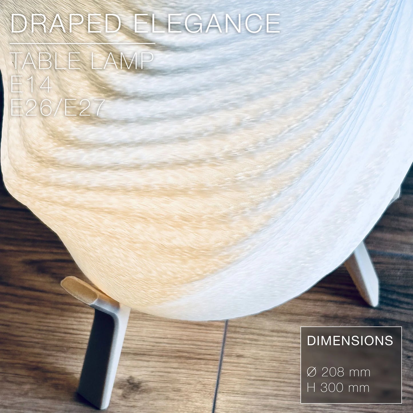 Draped Elegance – Table Lamp with Sculpted Grace