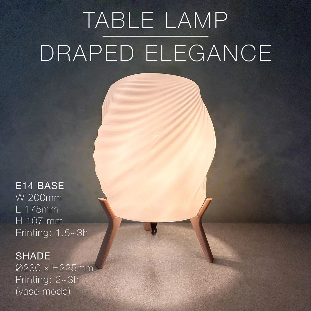 Draped Elegance – Table Lamp with Sculpted Grace