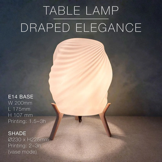 Draped Elegance – Table Lamp with Sculpted Grace