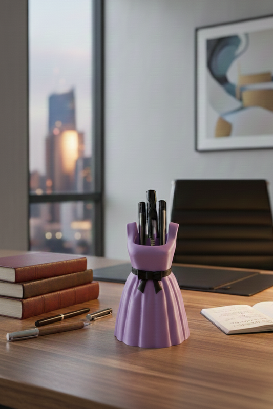 Dress-Shaped Pen Holder (Dual Colour)