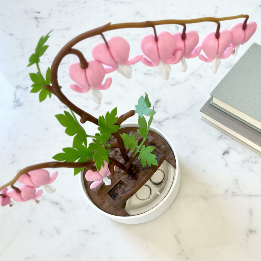 Bleeding Hearts - Functional Plant Print For Valentines Day - Secret Jewelry Box