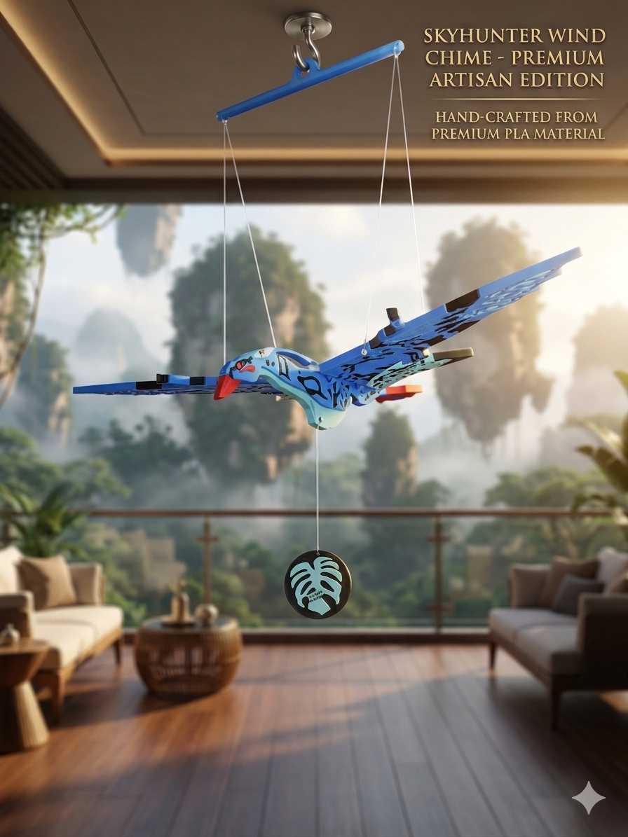 Sky Hunter Flying Ikran Avatar Creature Wind Chime – Hanging Decor for Home & Kids Room