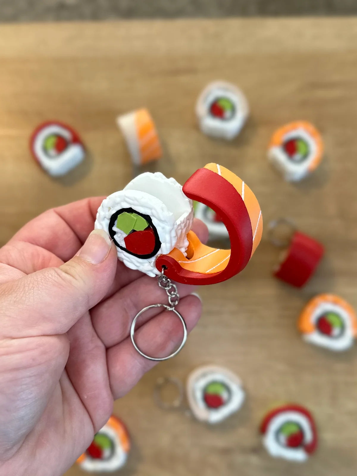 Sushi Supplements Dispenser - Weekly Pill Container & Keychains