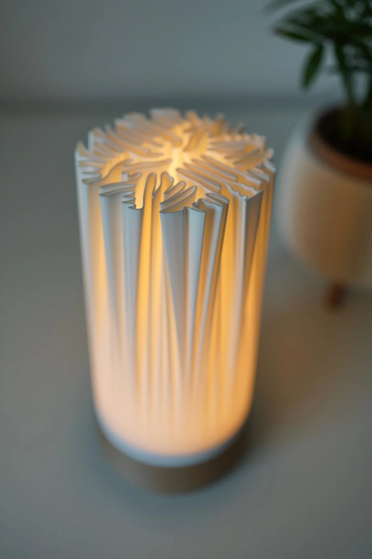 ORGANIS Minimalist Organic Table Lamp, Sculptural Shade