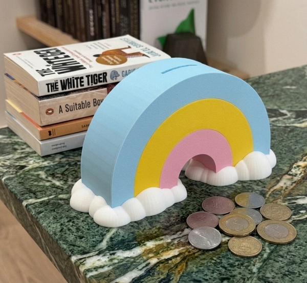 Rainbow Cloud Piggy Bank
