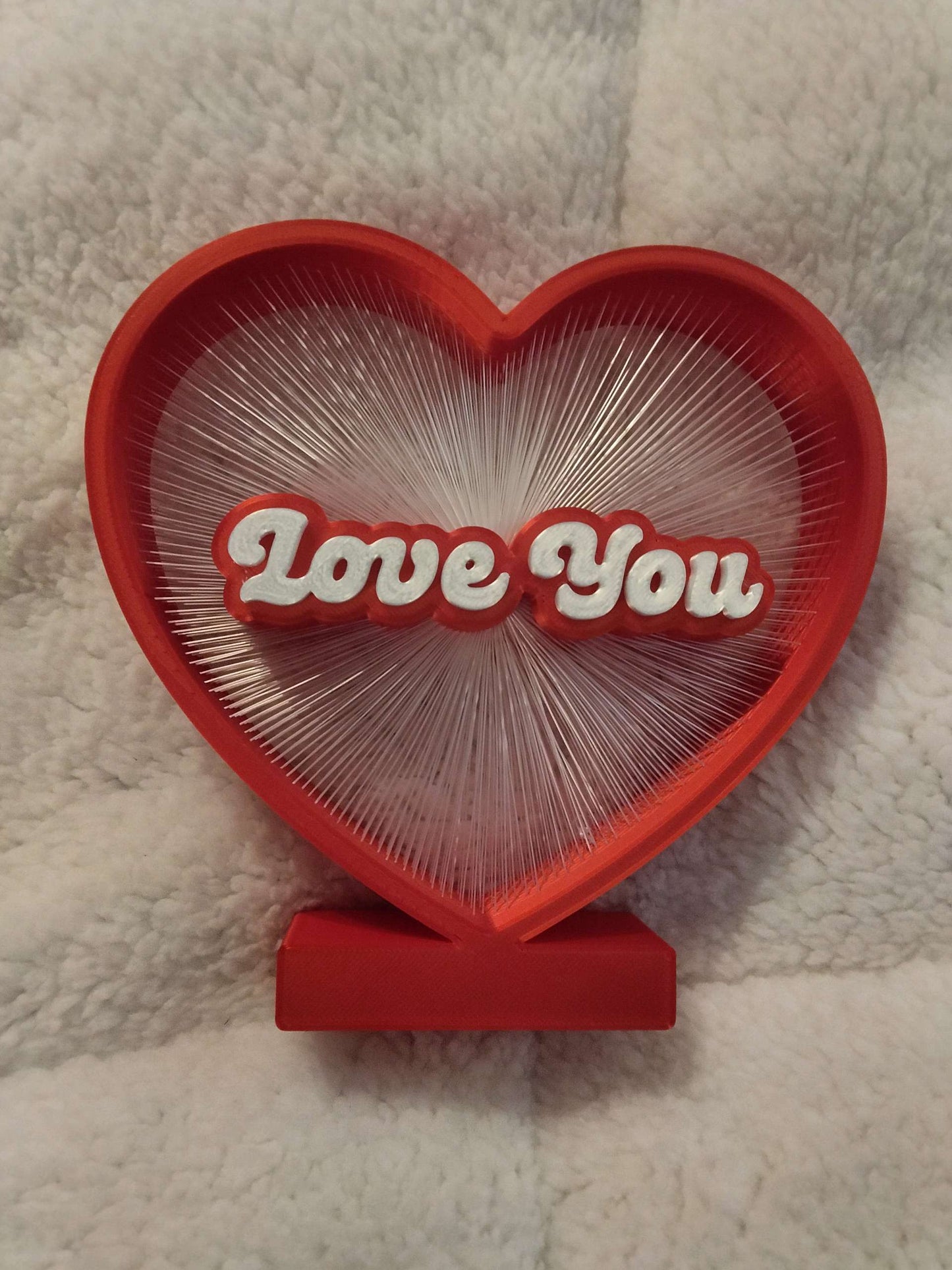 Love You Heart String Art With Customised Name - Best Valentine Gift