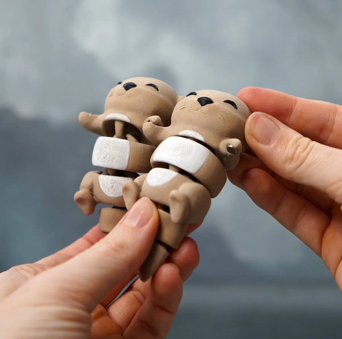Flexi Baby Otters x 2 – Magnetic Hand-Holding Buddy | Fidget Toy (Set Of 2)