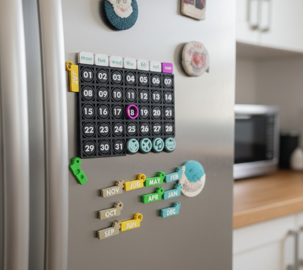 Magnetic Fridge Calendar